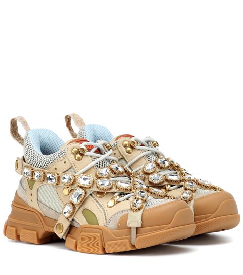 flashtrek sneaker with removable crystals gucci price|gucci jeweled sneakers price.